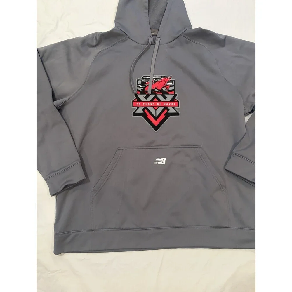 Huntsville Havoc New Balance Grey Hoodie Size XL MIcrofiber Thermal